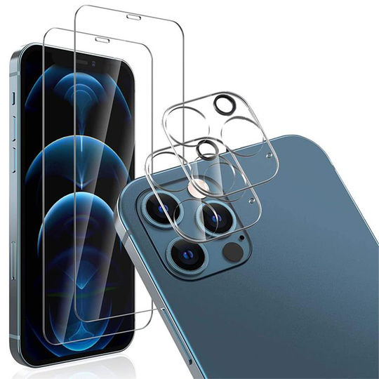 [4-PACK] 2 X Linsskydd Härdat Glas + 2 X Härdat glas iPhone 11 Pro Max