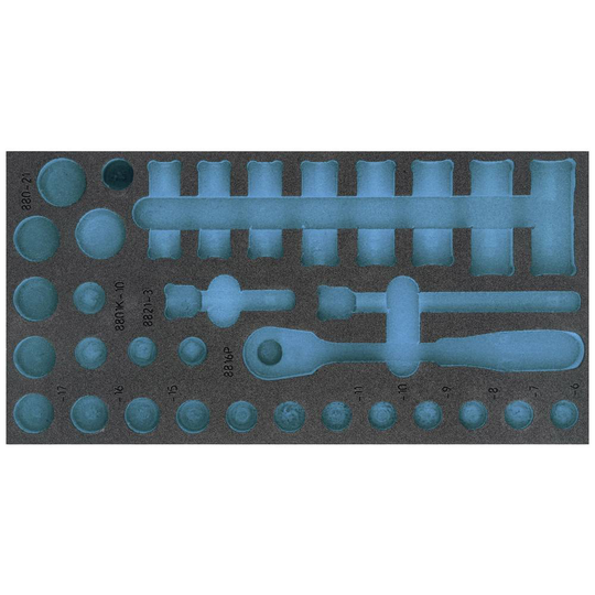 Hazet 163-483L 163-483L Skumgummiinlägg (L x B) 342 mm x 172 mm