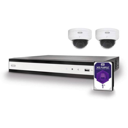 ABUS TVVR36421D LAN, WiFi IP-Övervakningskameraset 4 kanaler med 2 kameror 1920 x 1080 pixel