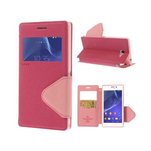 Marklund (Rosa) Sony Xperia M2 Flip-Fodral