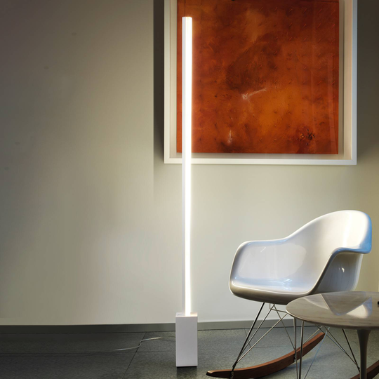 Grok Circ LED-golvlampa av aluminium med dimmer