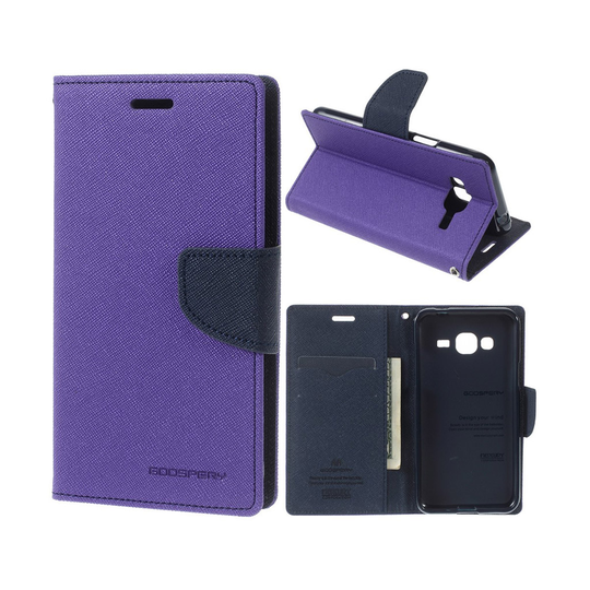 Läderfodral för Samsung Galaxy J3 (2016) - Lila
