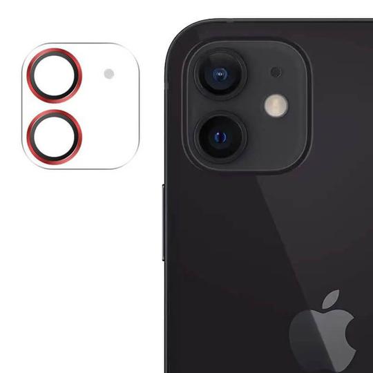 Joyroom Kamera Linsskydd i Härdet Glas iPhone 12 Röd