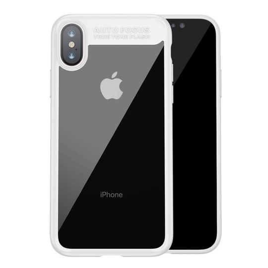 BASEUS iPhone X Skal med färgad kant - Vit