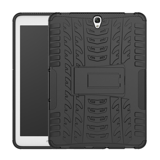 Samsung Galaxy Tab S3 9.7 däckmönstrat skal med stativ - svart