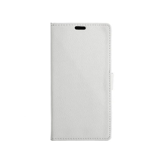 HTC A9s läderfodral med lychee textur - Vit
