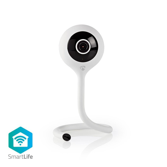 Nedis Smartlife inomhus kamera | Wi-Fi | Full HD 1080p | Cloud / DRM-stöd | Nattsikt | Android / IOS | Vit