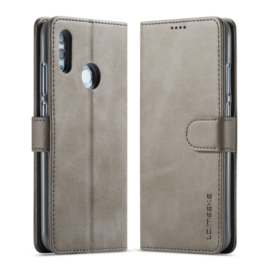LC.IMEEKE Huawei P Smart 2019 Läderfodral - Grå