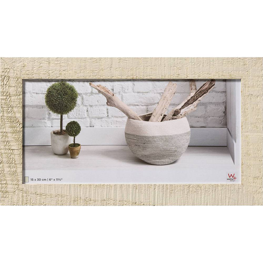 walther+ design HO153W Växelram akryl Pappersformat: 15 x 30 cm Vit, Beige