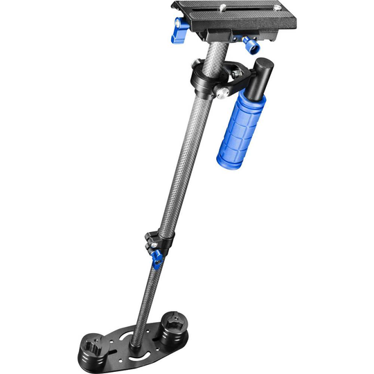 Walimex Pro Schwebestativ StabyPod S 60cm Gimbal mekanisk 1/4 Svart, Blå inkl. väska Tillåten belastning upp till vikt 3.5 kg