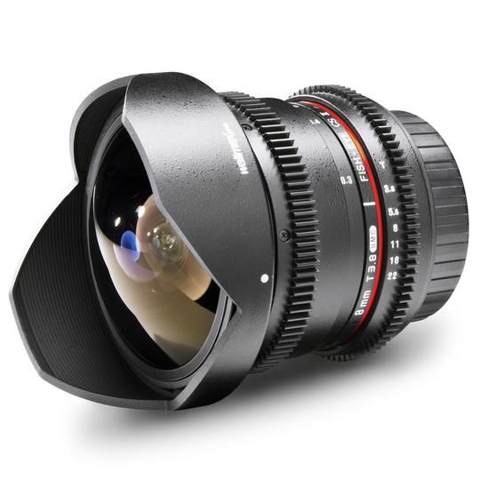 Walimex Pro 8/3,8 Fish-Eye II VDSLR Fish-Eye-objektiv f/1 - 3.8 8 mm