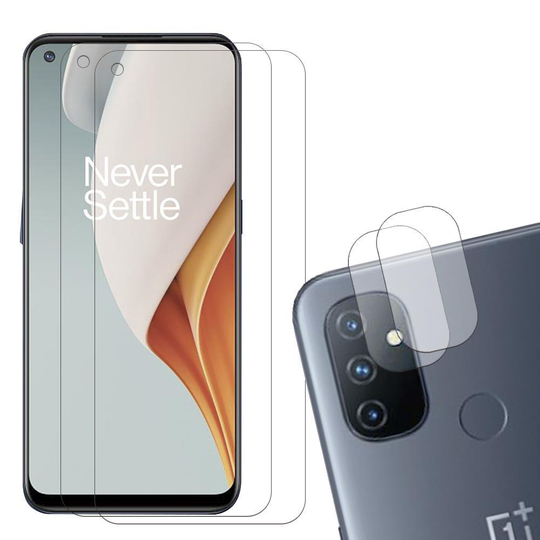 OnePlus Nord 2 5G [4-PACK] 2 X Linsskydd Glas + 2 X Härdat Glas