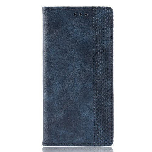 Vintage Plånboksfodral för Samsung Galaxy A80 - Blå