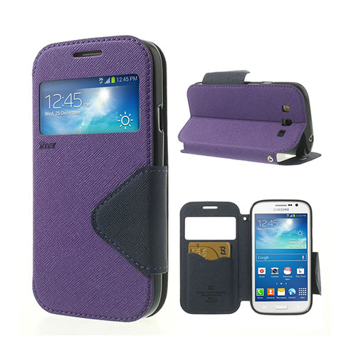 Roar Korea Samsung Galaxy Grand Neo Läder Flip Fodral - Lila