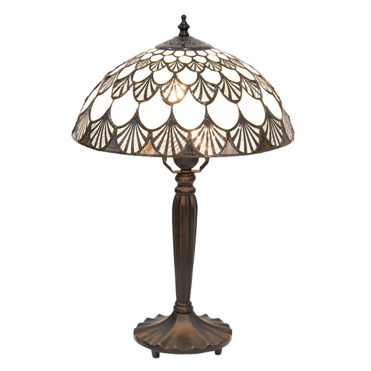 Bordslampa 5998 skaldjursmönster, Tiffany-Look