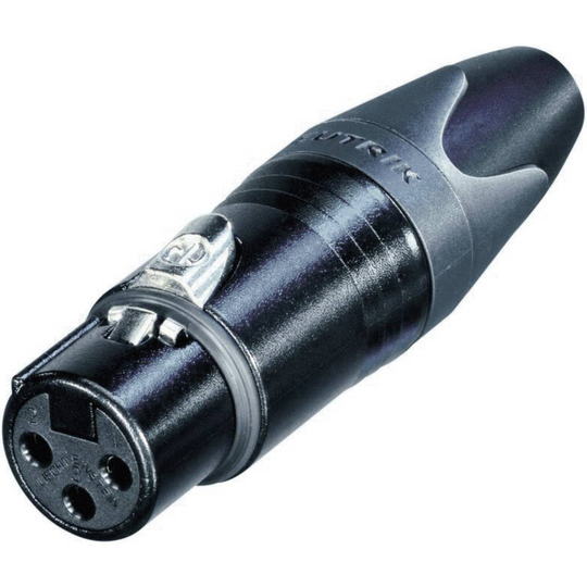 Neutrik NC3FXX-B XLR-kontakter Hona rak Antal poler: 3 Svart 1 st