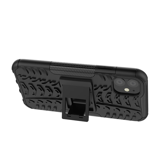 Skal med Stativ för iPhone 11 - Svart