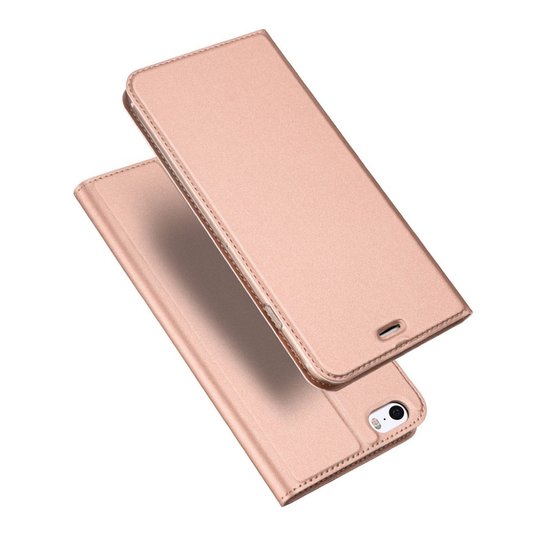 DUX iPhone SE / 5 / 5S Slimmat skinn fodral - Rose guld