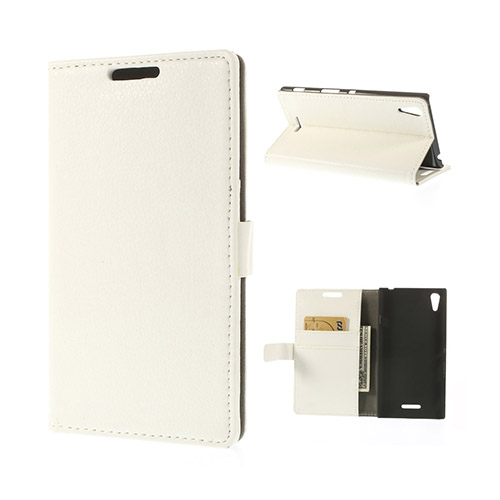 Kierkegaard (Vit) Sony Xperia T3 Flip-Fodral