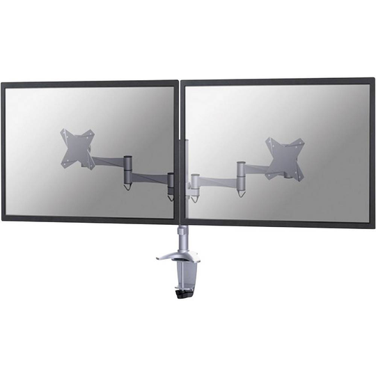 Neomounts by Newstar FPMA-D1330DSILVER 2x Monitor bordsfäste 25,4 cm (10) - 68,6 cm (27) Justerbar i höjd, Tiltbar, Svängbar, Roterbar