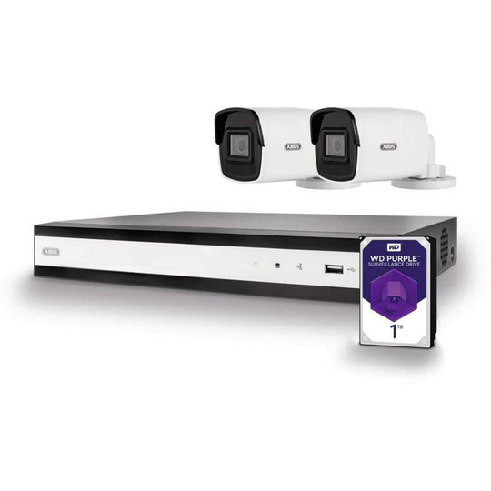 ABUS TVVR36421T LAN, WiFi IP-Övervakningskameraset 4 kanaler med 2 kameror 1920 x 1080 pixel