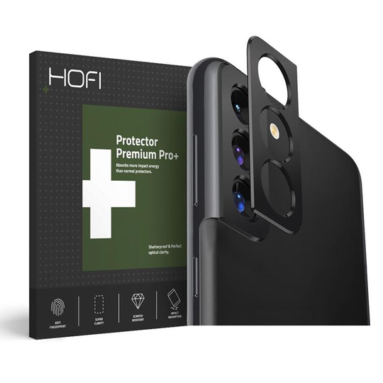Hofi Metal Styling Kamera Linsskydd Galaxy S21 Plus - Svart