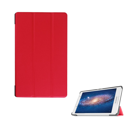 Amdrup Tri-fold Läderfodral till Lenovo Tab 3 8.0 - Röd