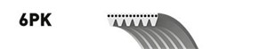 Flerspårsrem, AUDI,CITROËN,FIAT,HONDA,LADA,MERCEDES-BENZ,NISSAN,PEUGEOT,SEAT,SKODA,SSANGYONG,SUZUKI,VW, 0009931700, 06J260849D, 11181041
