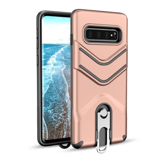 Samsung Galaxy S10 Plus Matt hybridfodral - Rosguld