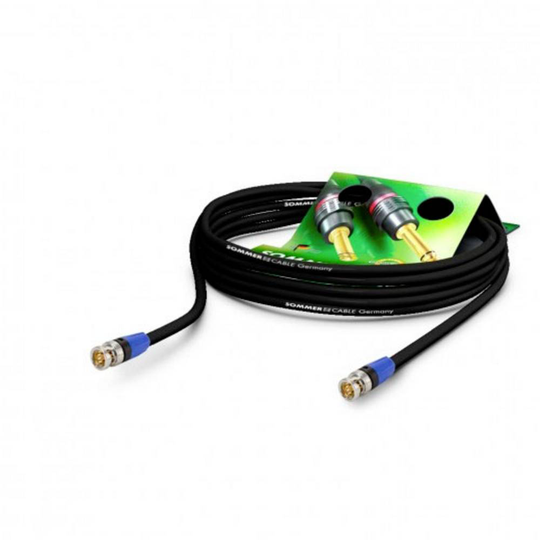 Sommer Cable VTGR-0100-SW-BL Video Anslutningskabel [1x BNC-hane - 1x BNC-hane] 1.00 m Svart