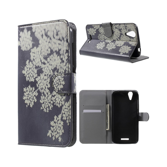 Acer Liquid Z630 läderfodral med kortfack - Blommande blommor