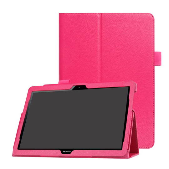 Huawei MediaPad T3 10 Enfärgat fodral i läder - Rosa