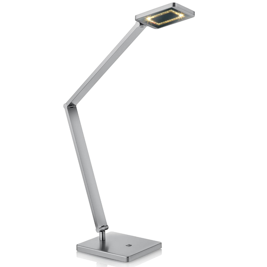 LED-bordslampa Space med touchdimmer matt nickel