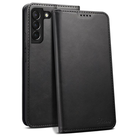 SUTENI Läder Fodral Galaxy S22 5G - Svart