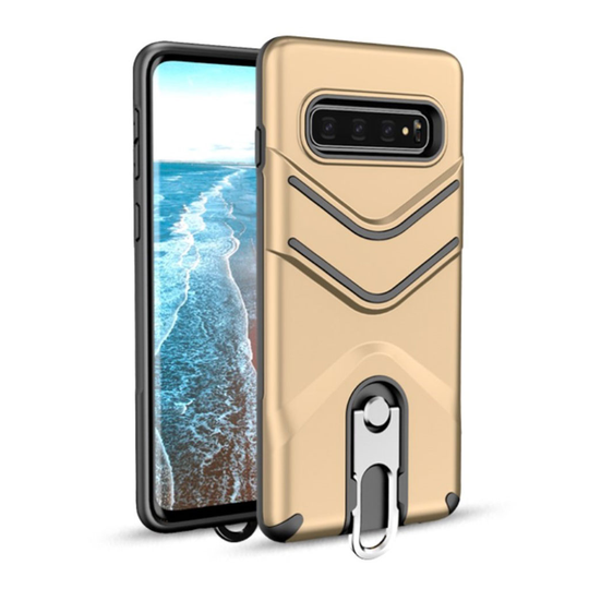 Samsung Galaxy S10 Matt hybridfodral - Guld