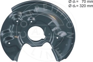 Bromssköld, Bakaxel höger, SKODA YETI, VW BEETLE, BEETLE Cabriolet, EOS, GOLF VI, GOLF Cabriolet VI, JETTA IV, SCIROCCO III, 1Q0 615 612