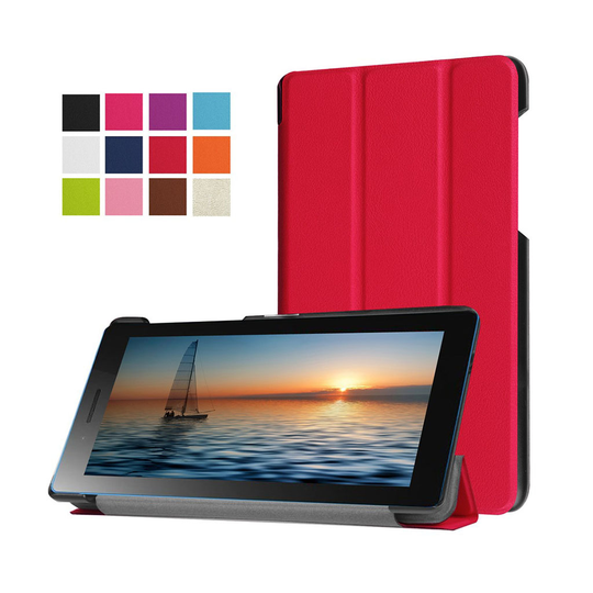 Amdurp Läderfodral för Lenovo Tab 3 7-tum - Röd