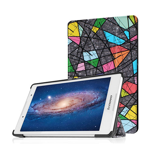 Holberg Tri-Fold Läderfodral för Lenovo Tab 2 A8-50 - Abstrakt Mönster