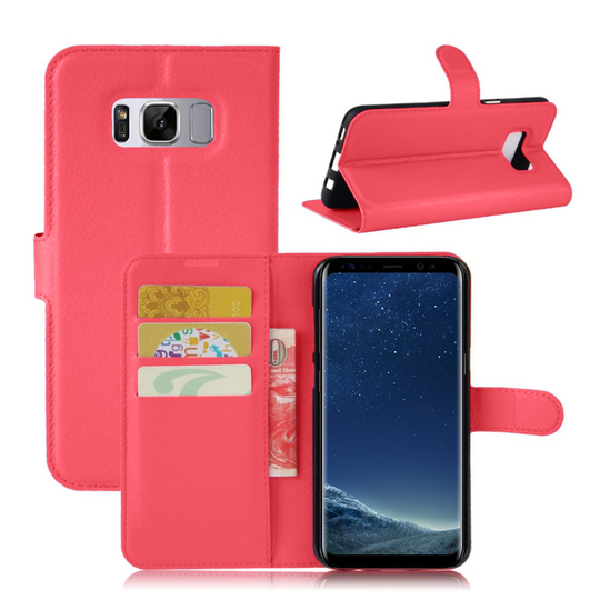 Samsung Galaxy S8 Case with Card Holder (Red)