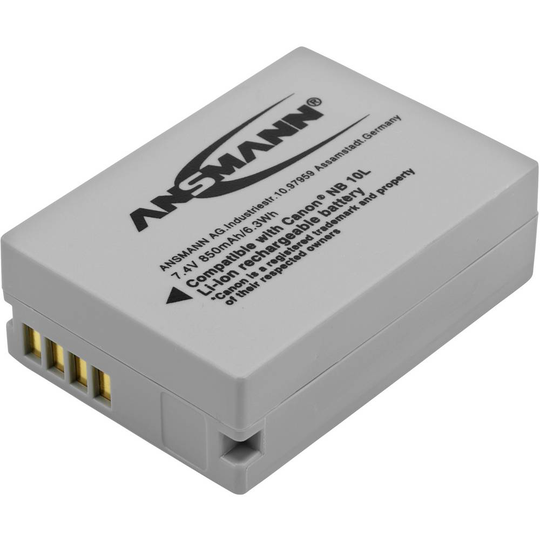 Ansmann A-Can NB 10L Kamerabatteri Ersättning originalbatteri NB-10L 7.4 V 850 mAh