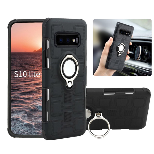 Samsung Galaxy S10e hybridskal med geometriskt mönster - svart