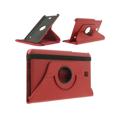 3-Sixty (Röd) Samsung Galaxy Tab 4 8.0 Läderfodral