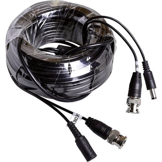 m-e modern-electronics 55322 Kamera, Video, Ström Anslutningskabel 18.5 m Svart