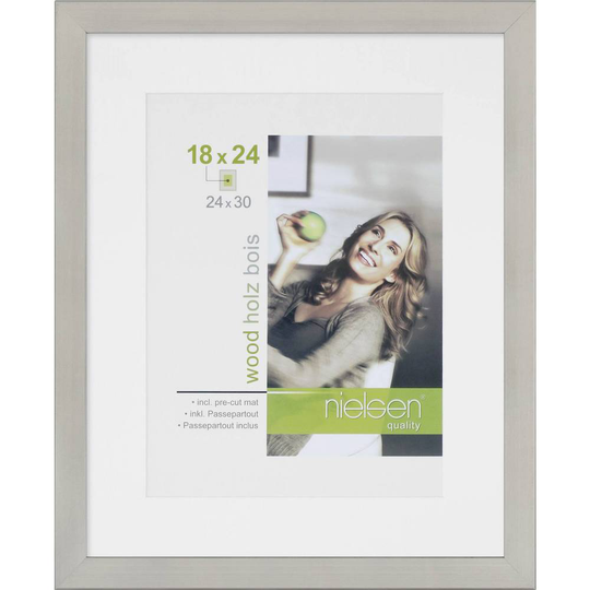 Nielsen Design 8988010 Växelram akryl Pappersformat: 24 x 30 cm Silver