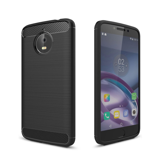 Motorola Moto E4 Plus Skal med unik kolfiber design - Svart