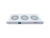 Intellinet 3-Fan Ventilation Unit for 19 Racks, 1U, Grey - Fläktbricka för stativ - med 3 kylfläktar - AC 220/240 V - grå, RAL 7035 - 1U - 19