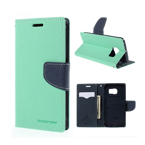 Mercury Samsung Galaxy S6 Edge Stativ Fodral - Cyan