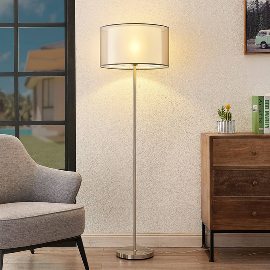 Lindby Taxima golvlampa, grå
