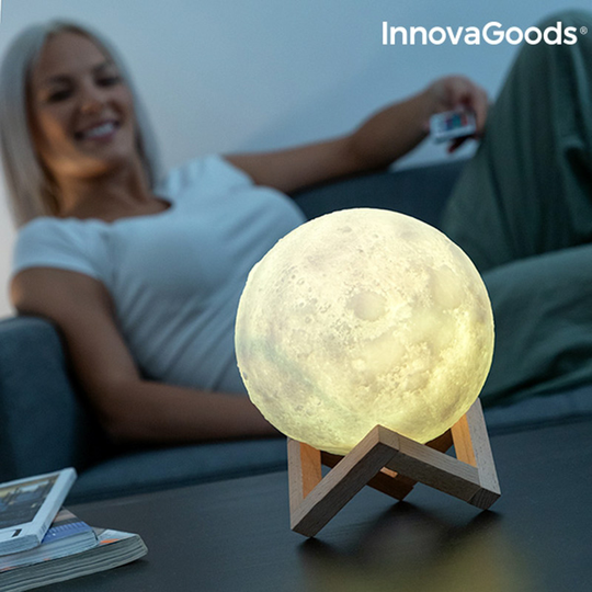 Moonlamp 3D LED Multicolor - Månlampa