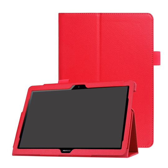 Huawei MediaPad T3 10 Enfärgat fodral i läder - Röd